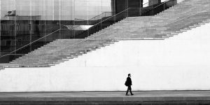 Person walking steps